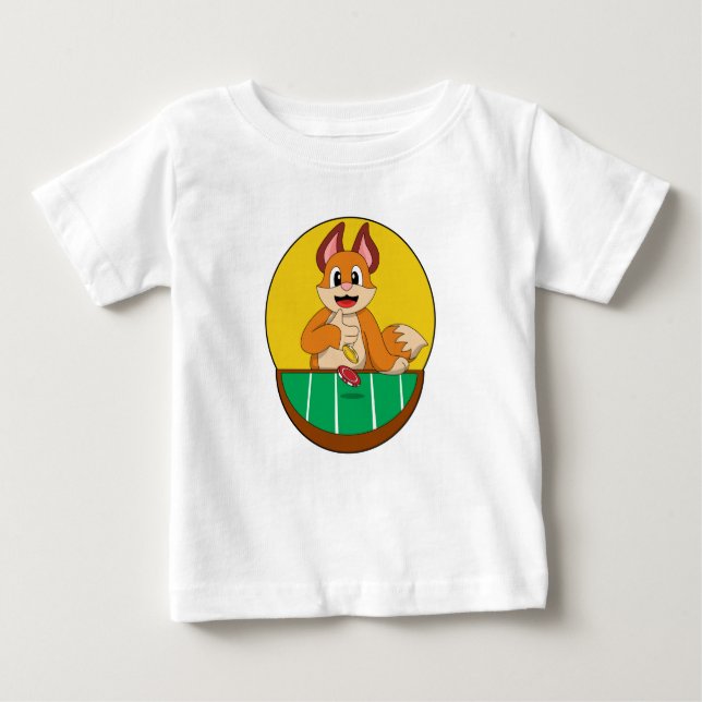 T-shirt Pour Bébé Fox at Poker avec des jetons de Poker (Devant)