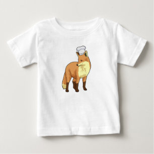 T-shirt Pour Bébé Fox comme Cook avec Chef casquette