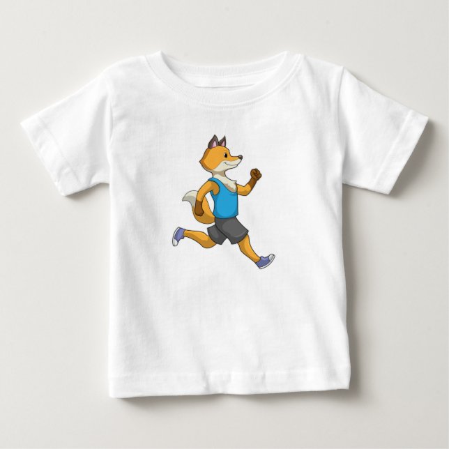 T-shirt Pour Bébé Fox comme coureur à Running (Devant)