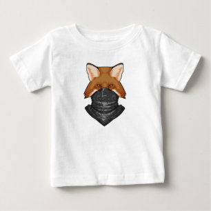 T-shirt Pour Bébé Fox en bandit avec Kerchief
