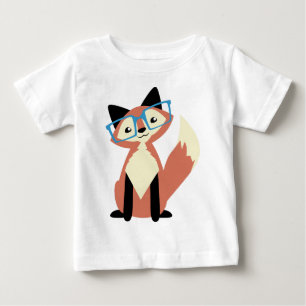 T-shirt Pour Bébé Fox mignon en verre de hippie