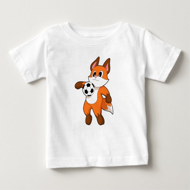 T-shirt Pour Bébé Fox Soccer player Soccer (Devant)