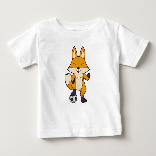 T-shirt Pour Bébé Fox Soccer player Soccer (Devant)