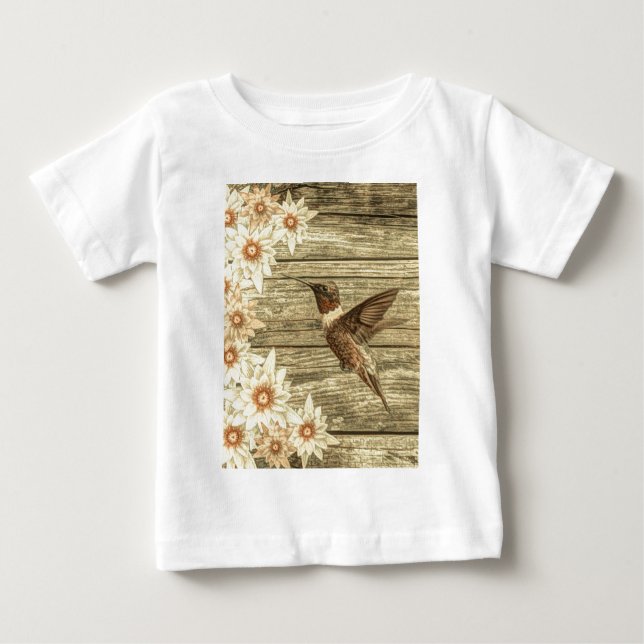 T-shirt Pour Bébé Foyer blanc de la marguerite (Devant)