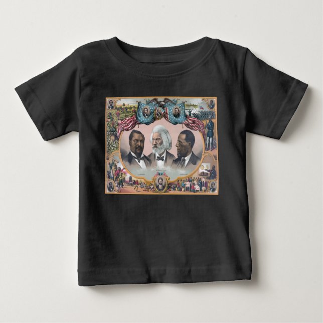 T-shirt Pour Bébé Fr3d3rick Bailey Douglass avec Black Abolitionnist (Devant)