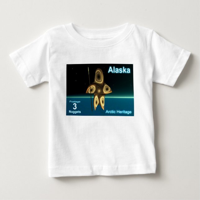 T-shirt Pour Bébé Fractal Inuit Hunter (Devant)