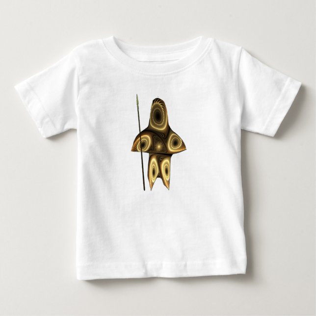 T-shirt Pour Bébé Fractal Inuit Hunter (Devant)