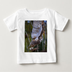 T-shirt Pour Bébé Fractale de hibou