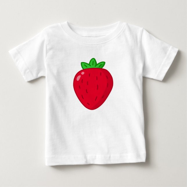 T-shirt Pour Bébé Fraise (Devant)