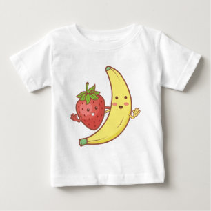 T-shirt Pour Bébé Fraise avec bébé