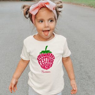 T-shirt Pour Bébé Fraise Festival Forever Cute Personnalisable