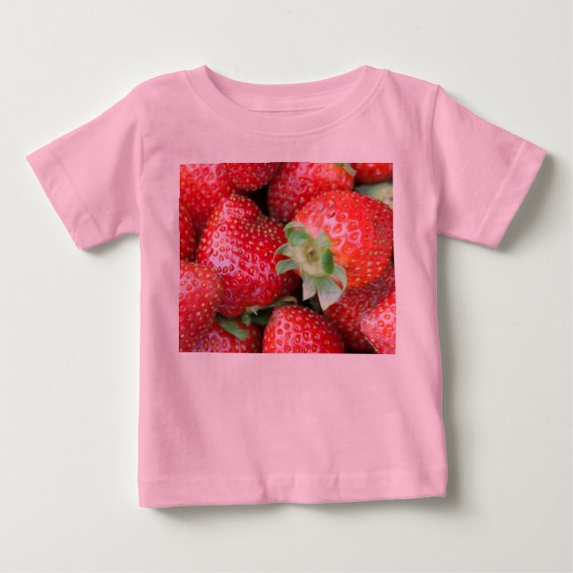 T-shirt Pour Bébé Fraises rouges (Devant)
