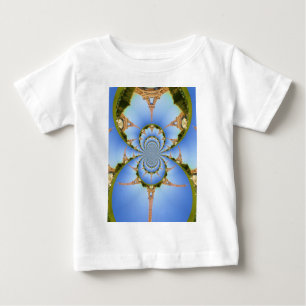T-shirt Pour Bébé France Paris Tour Eiffel Kaleidoscope Bleu Beau
