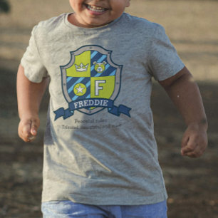 T-shirt Pour Bébé Freddie lettre F nom des garçons signifiant blason