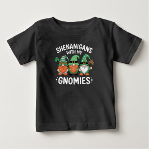 T-shirt Pour Bébé Fredonnements avec mes gnomes St Patrick's Day irl