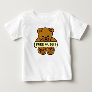 T-shirt Pour Bébé Free Hugs Teddy vêtements bébé
