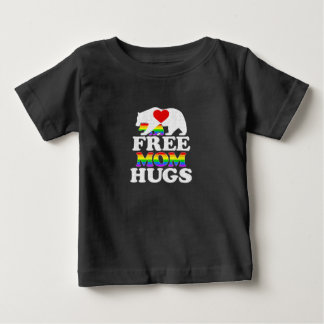T-shirt Pour Bébé Free Mom Hugs Women LGBT Pride Mama Bear