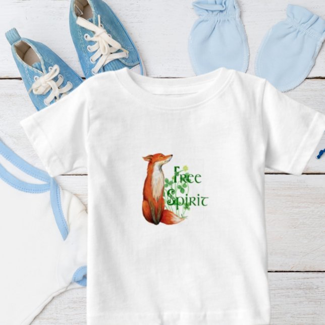 T-shirt Pour Bébé Free Spirit Cute Watercolor (Créateur téléchargé)