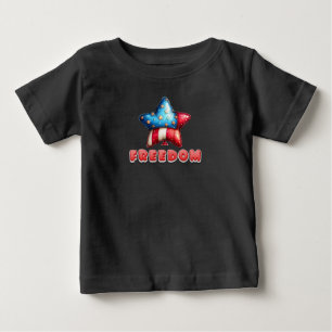 T-shirt Pour Bébé Freedom USA Star Balloon