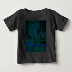 T-shirt Pour Bébé French Blue Love Mange Jouer Couleurs de fleurs po