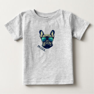 T-shirt Pour Bébé French Bulldog cool en lunettes de soleil