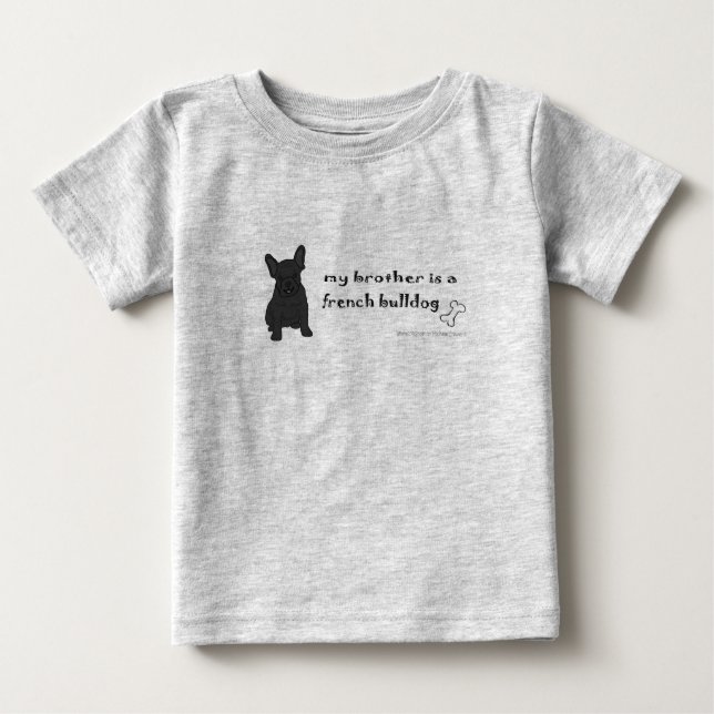 T-shirt Pour Bébé FrenchBulldogBlkBrother (Devant)