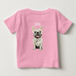 T-shirt Pour Bébé Frenchie, chien mignon