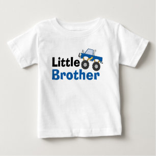 T-shirt Pour Bébé Frère bleu de camion de monstre petit