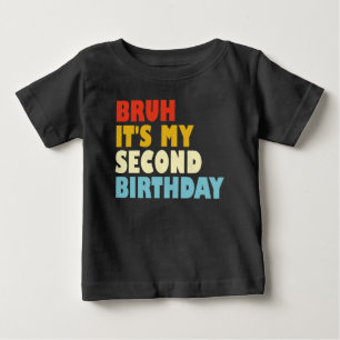 T-shirt Pour Bébé Frère C'est Mon Deuxième Anniversaire Drôle Enfant