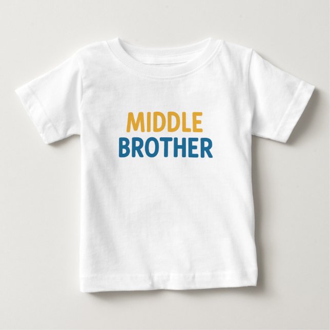T-shirt Pour Bébé Frère du milieu (Devant)
