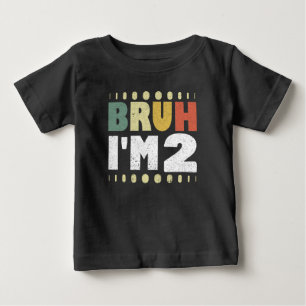 T-shirt Pour Bébé Frère, j'ai 2 ans Cadeau d'anniversaire vintage dr