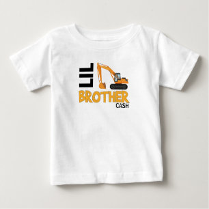 T-shirt Pour Bébé Frère Lil, un camion de construction