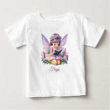 Freya Lilac Fée Personnalisée T-shirt bébé