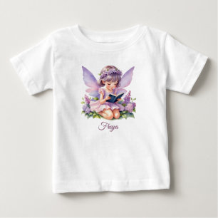 T-shirt Pour Bébé Freya Lilac Fée Personnalisée T-shirt bébé