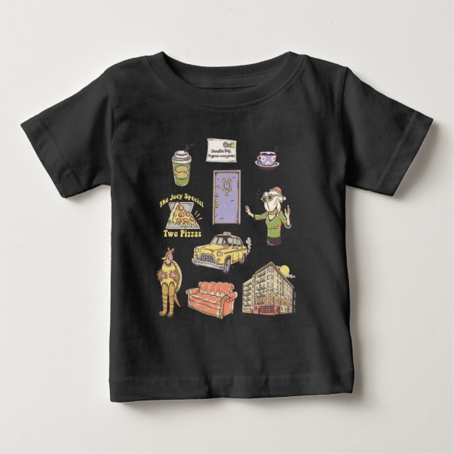 T-shirt Pour Bébé FRIENDS™ | Icônes de dessin animé Graphique 2 (Devant)