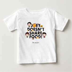 T-shirt Pour Bébé FRIENDS™   Joey ne partage pas la nourriture Chibi