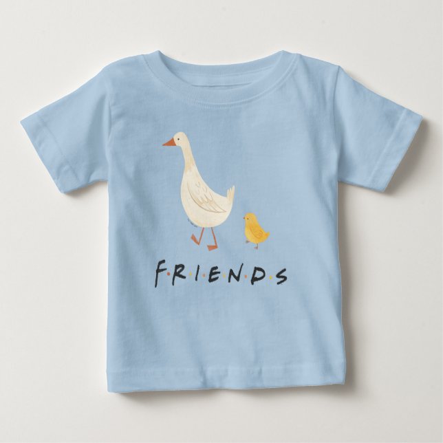 T-shirt Pour Bébé FRIENDS™ | Le poussin et le canard (Devant)