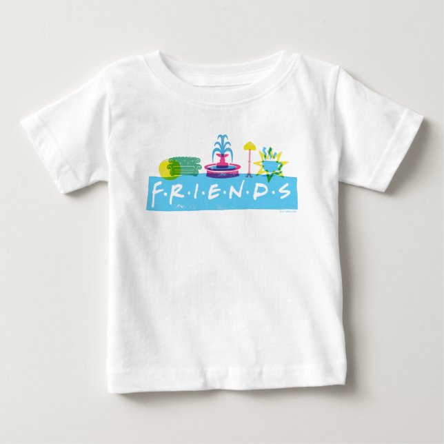T-shirt Pour Bébé FRIENDS™ | Logo avec icônes (Devant)