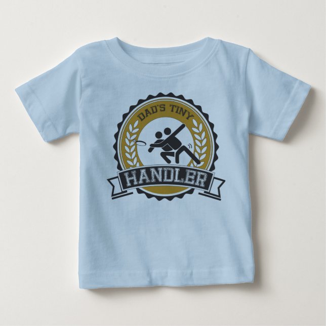 T-shirt Pour Bébé Frisbee final - le petit manipulateur du papa (Devant)