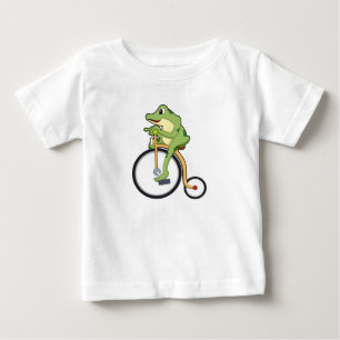 T-shirt Pour Bébé Frog at Circus with Bicycle.PNG
