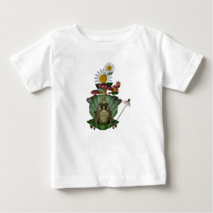 T-shirt Pour Bébé Frog Princess Champignons Fleurs 