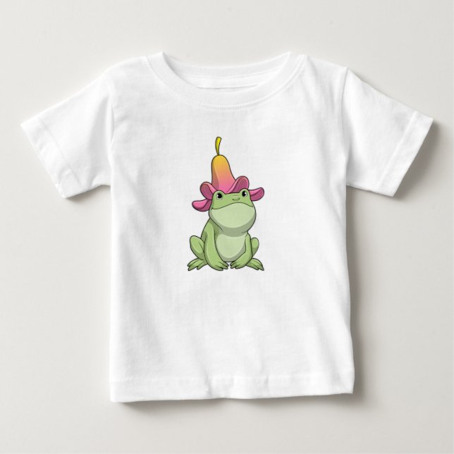 T-shirt Pour Bébé Frog with Plumeria (Devant)
