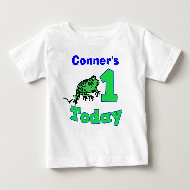 T-shirt Pour Bébé Froggy Shirt pour garçon premier anniversaire pers (Devant)