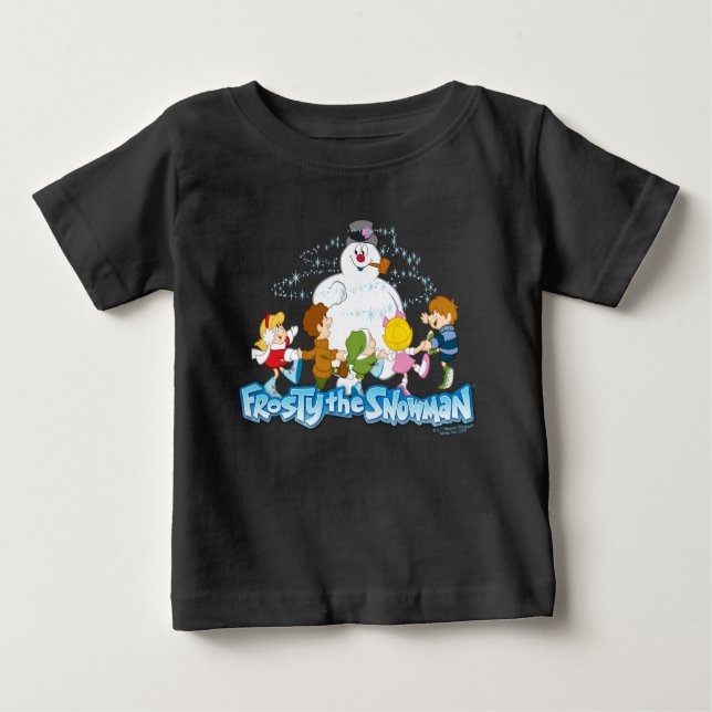 T-shirt Pour Bébé Frosty the Snowman™ | Frosty & Enfants Jouer (Devant)