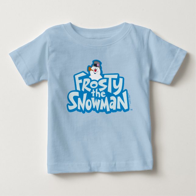 T-shirt Pour Bébé Frosty the Snowman™ | Logo empilé gelé (Devant)