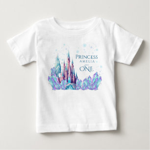 T-shirt Pour Bébé Frozen 1er Anniversaire Carte Château Premier Anni