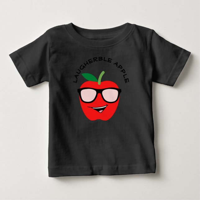 T-shirt Pour Bébé Fruit d'été Bébé noir (Devant)