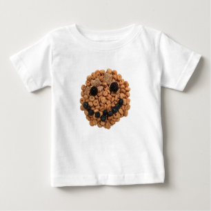 T-shirt Pour Bébé Fruit souriant mignon et visage de céréales