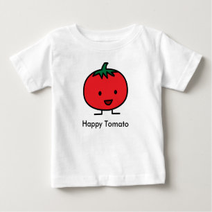 T-shirt Pour Bébé Fruit végétal rouge de tomate heureuse