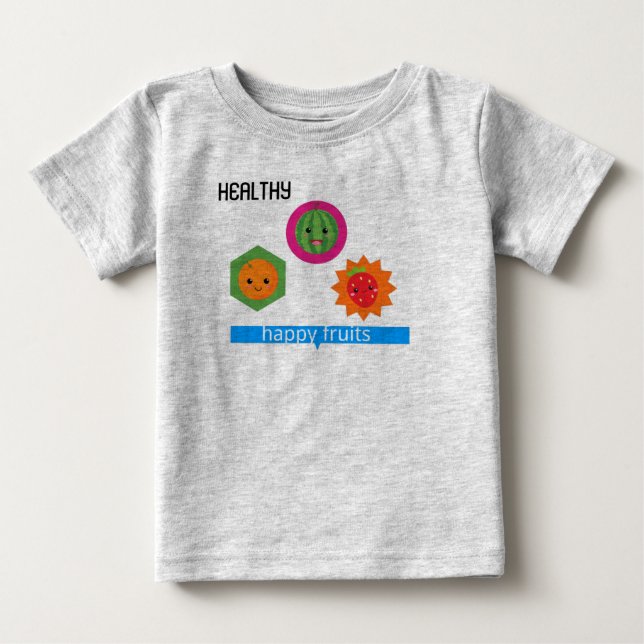 T-shirt Pour Bébé Fruits sains et heureux (Devant)